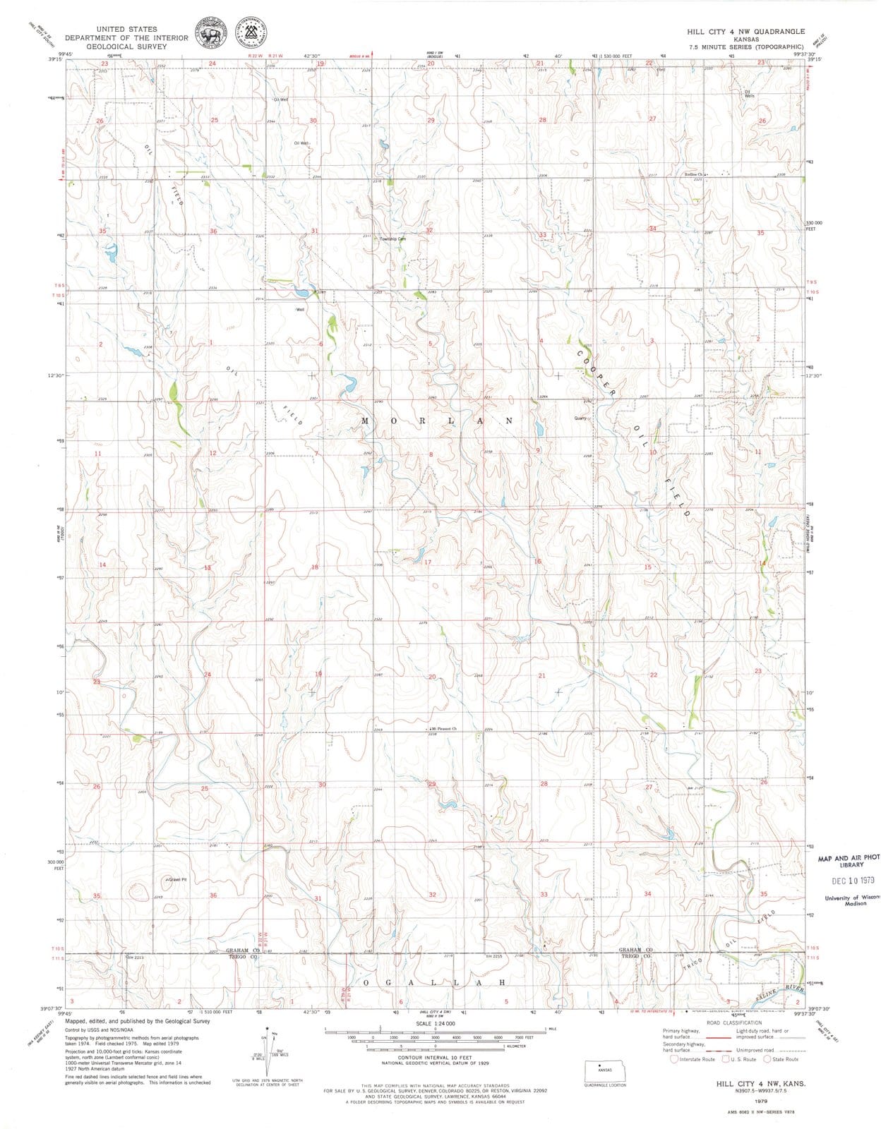 1979 Hill City 4, KS - Kansas - USGS Topographic Map