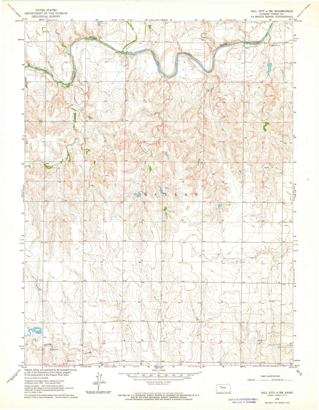 1963 Hill City 4, KS - Kansas - USGS Topographic Map v2