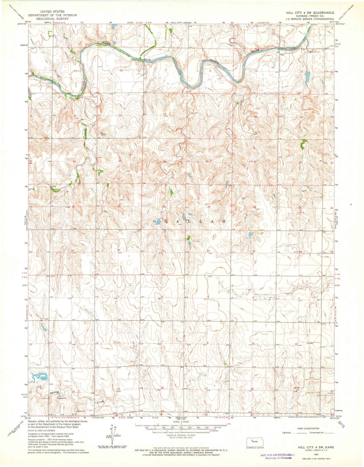 1963 Hill City 4, KS - Kansas - USGS Topographic Map v2