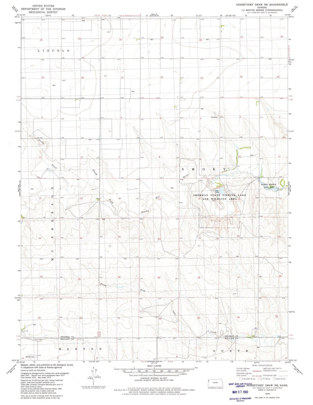 1979 Horsethiefraw, KS - Kansas - USGS Topographic Map