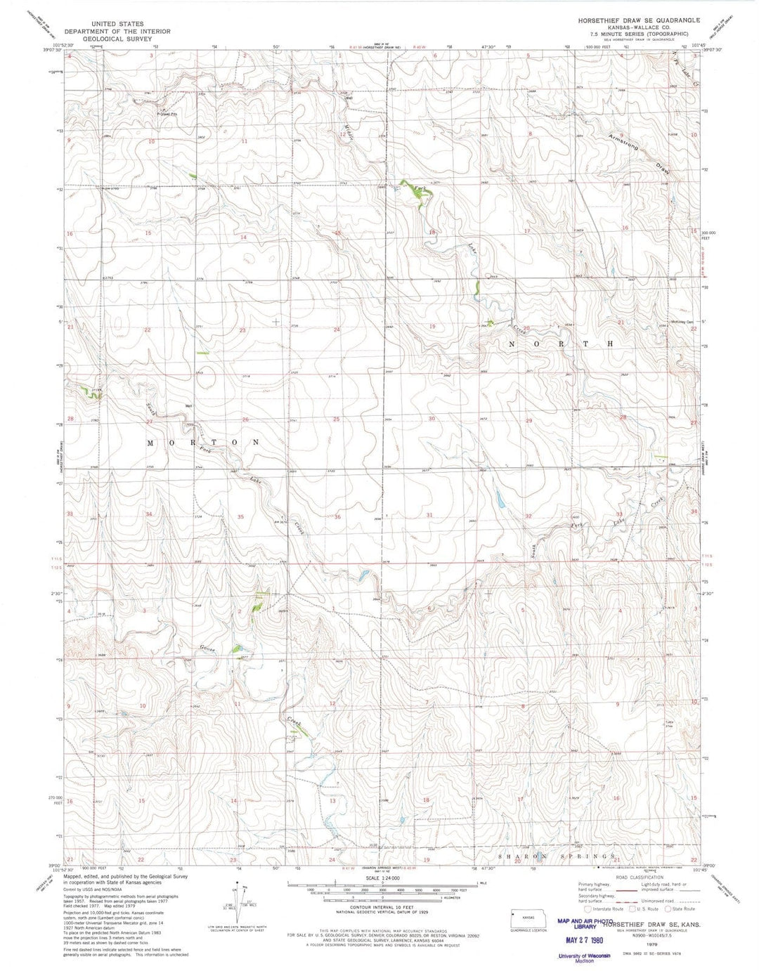 1979 Horsethiefraw, KS - Kansas - USGS Topographic Map v3