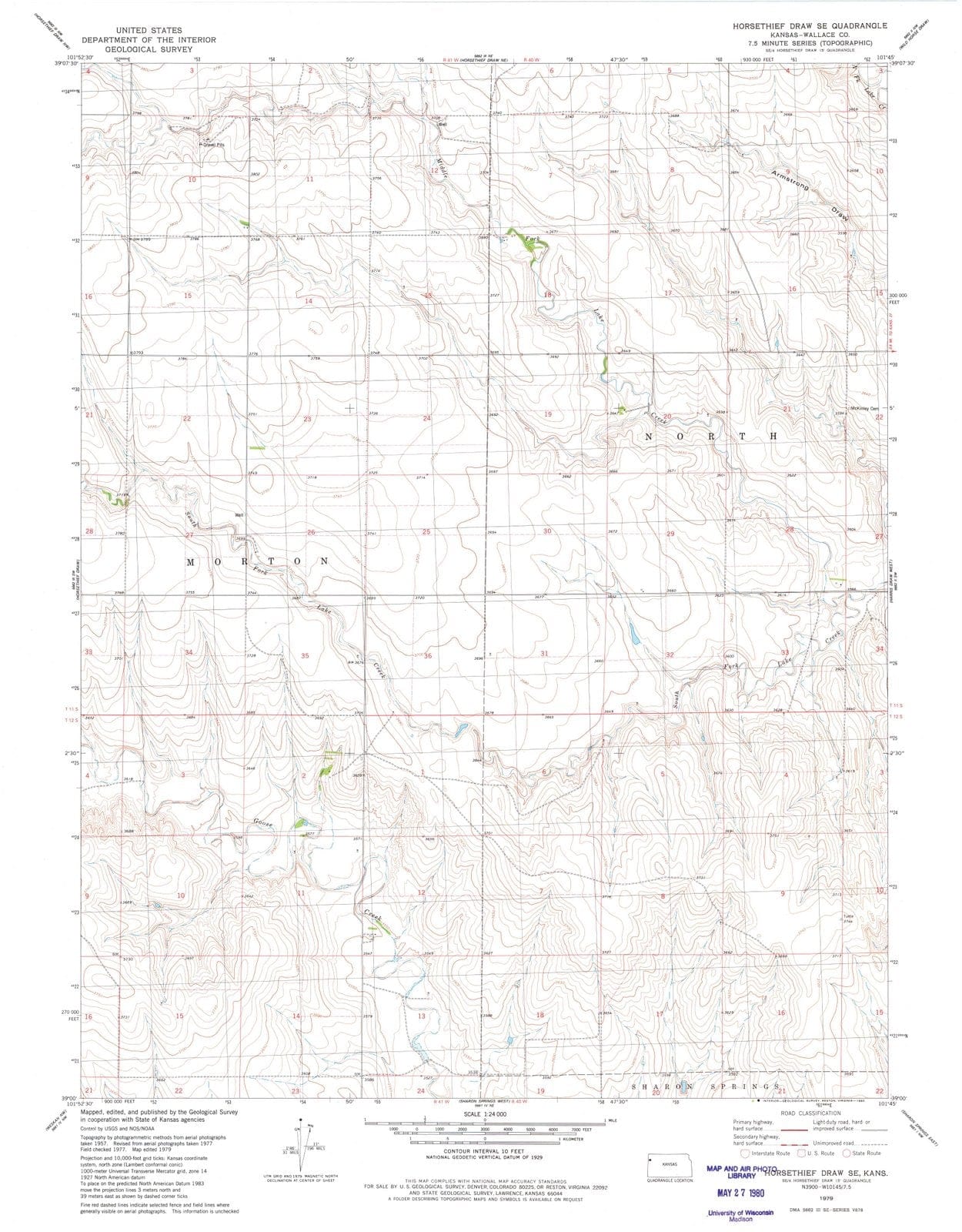 1979 Horsethiefraw, KS - Kansas - USGS Topographic Map v3