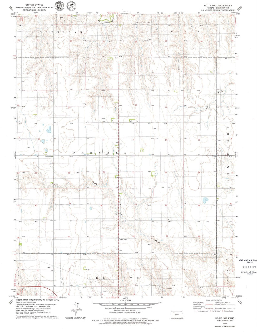 1979 Hoxie, KS - Kansas - USGS Topographic Map v2