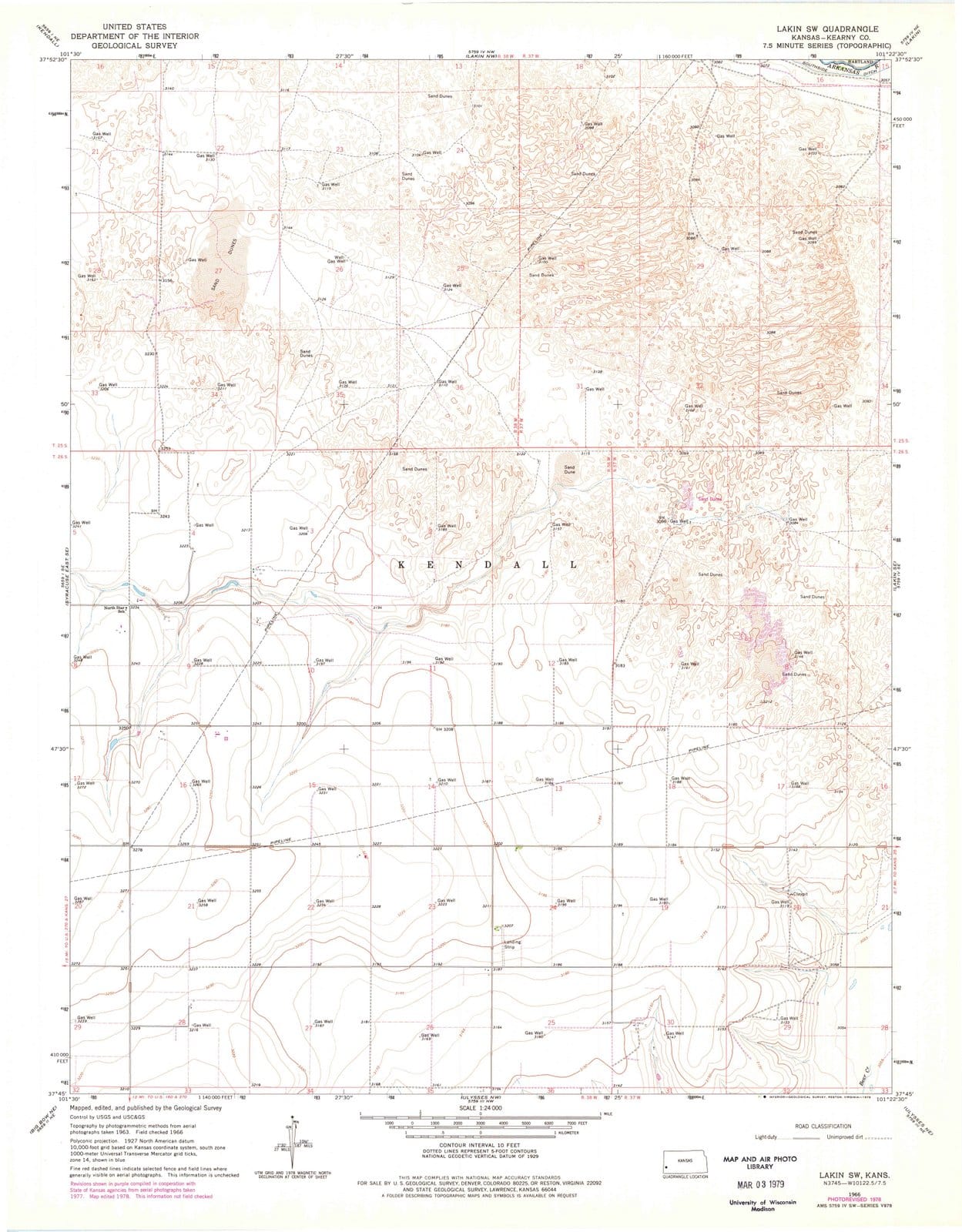 1966 Lakin, KS - Kansas - USGS Topographic Map v2