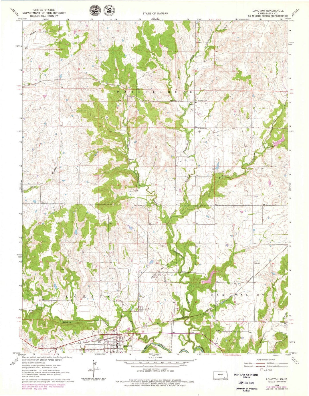 1964 Longton, KS - Kansas - USGS Topographic Map v2