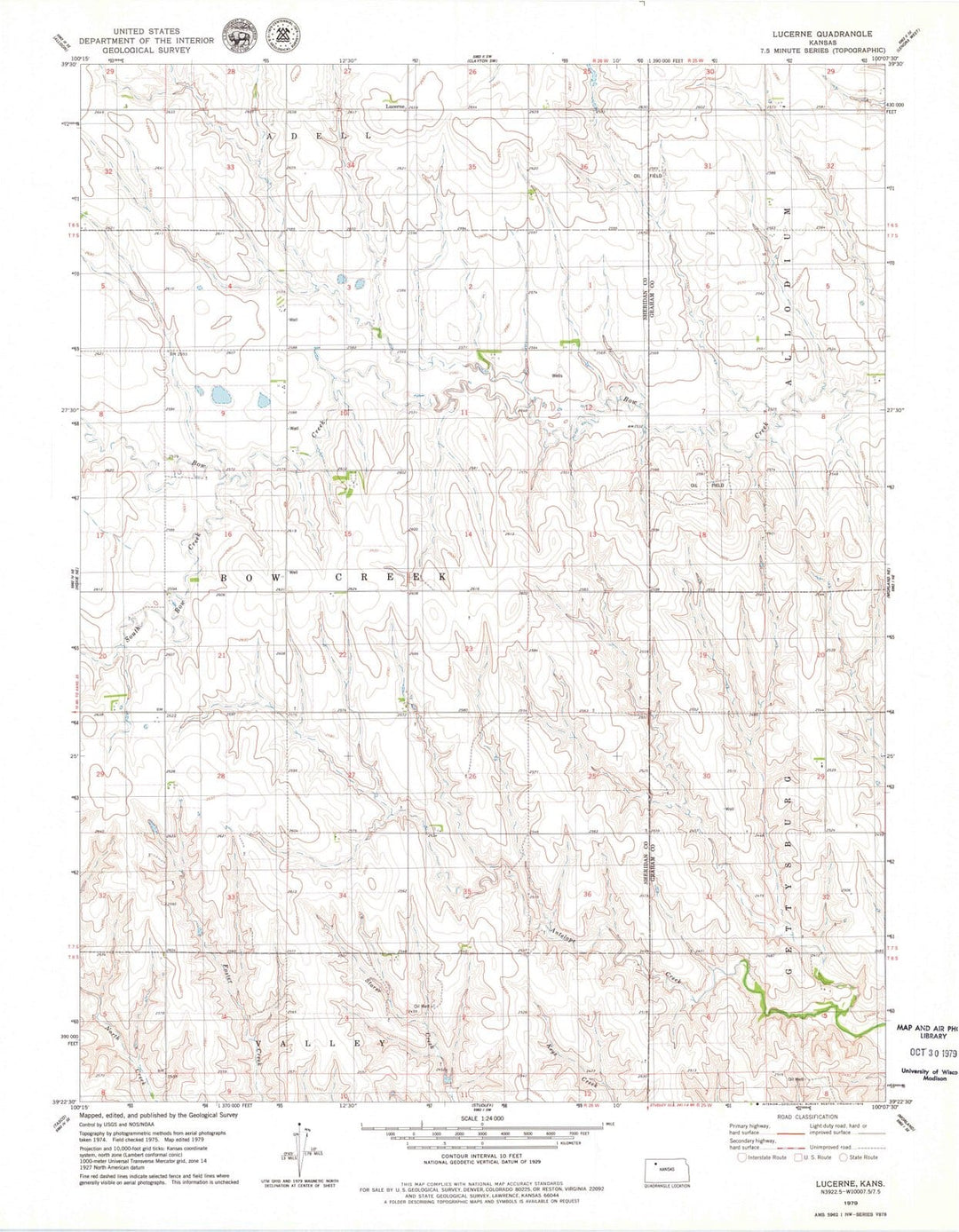 1979 Lucerne, KS - Kansas - USGS Topographic Map