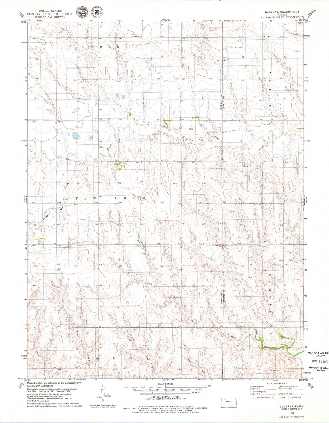 1979 Lucerne, KS - Kansas - USGS Topographic Map