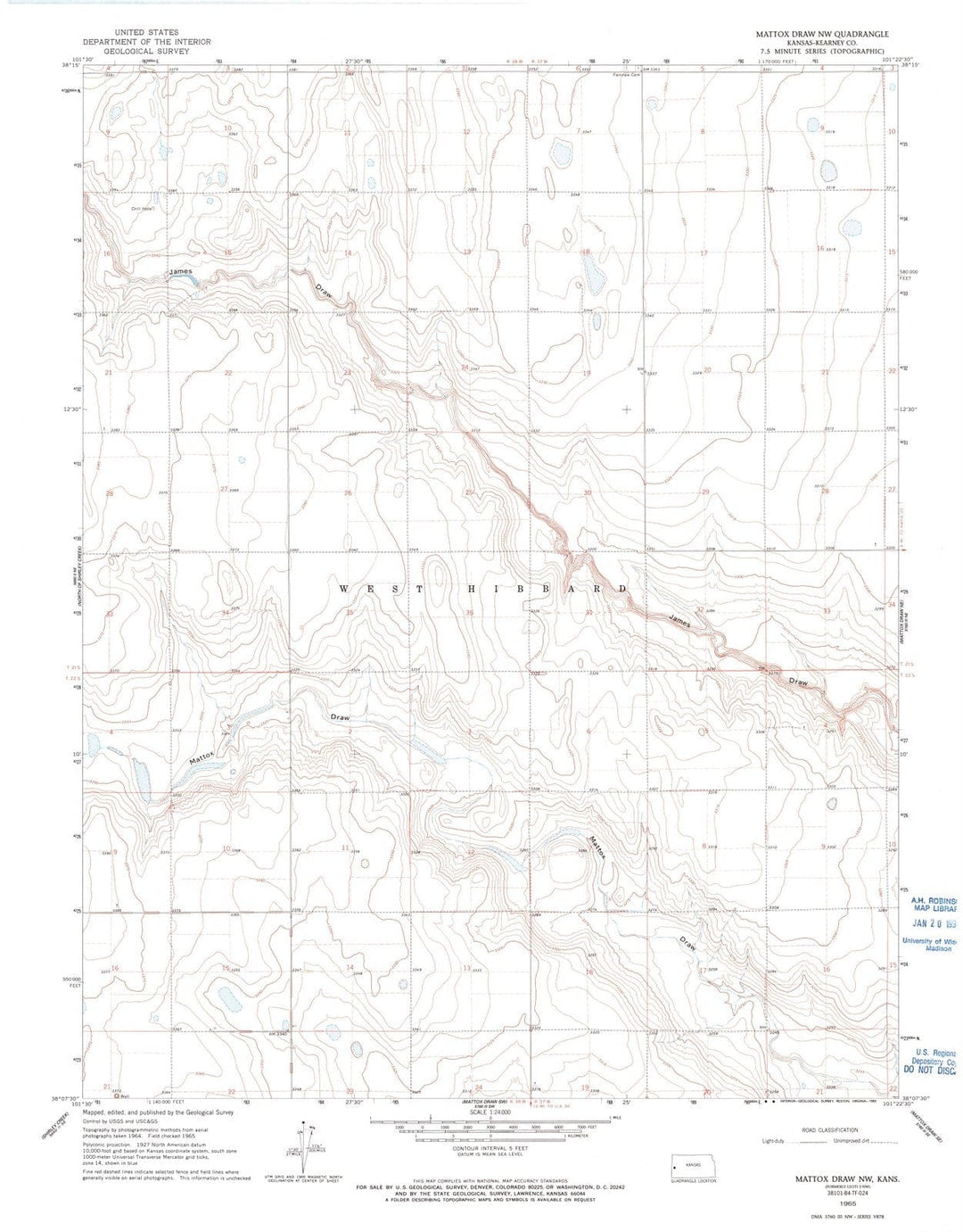 1965 Mattoxraw, KS - Kansas - USGS Topographic Map v2