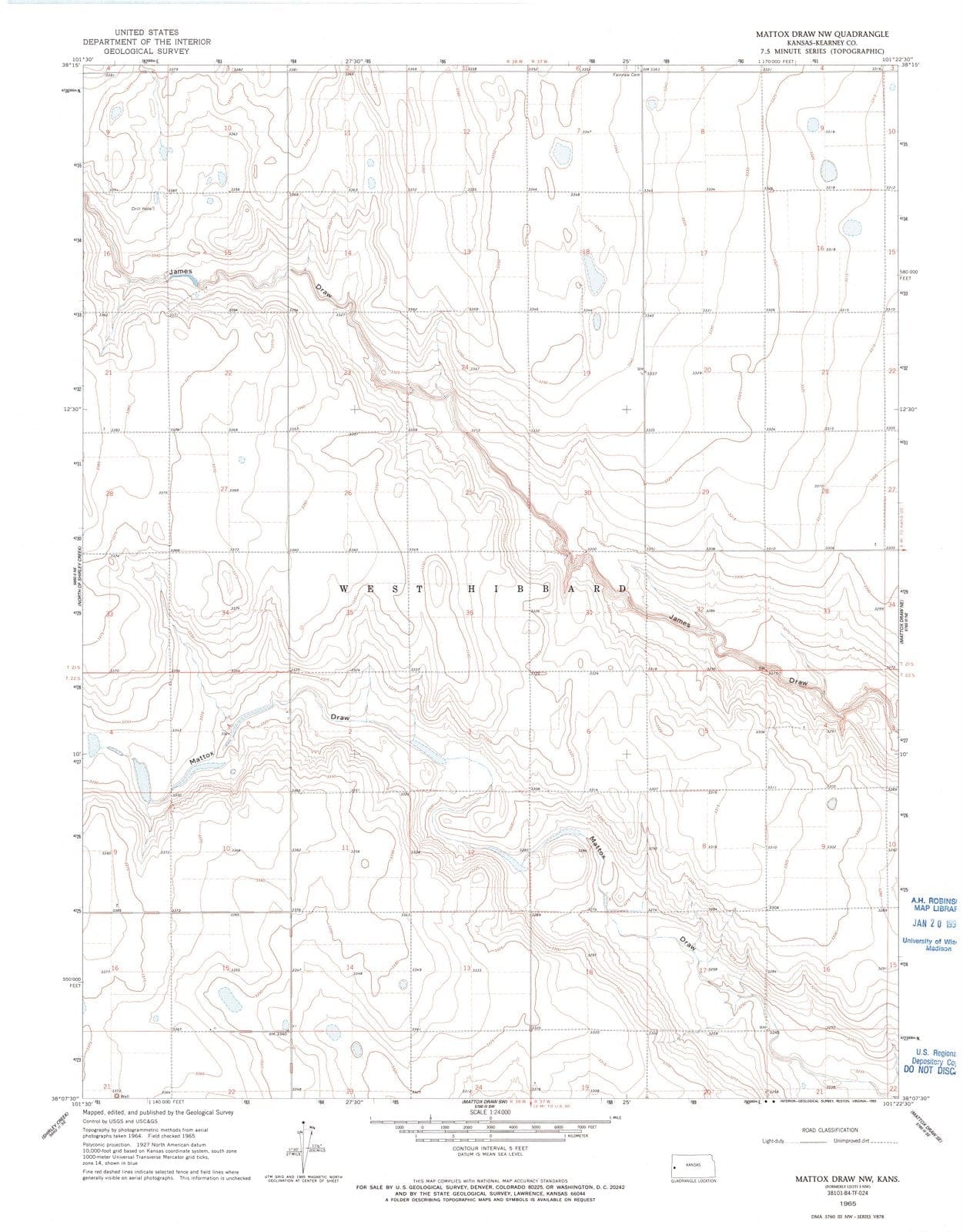 1965 Mattoxraw, KS - Kansas - USGS Topographic Map v2