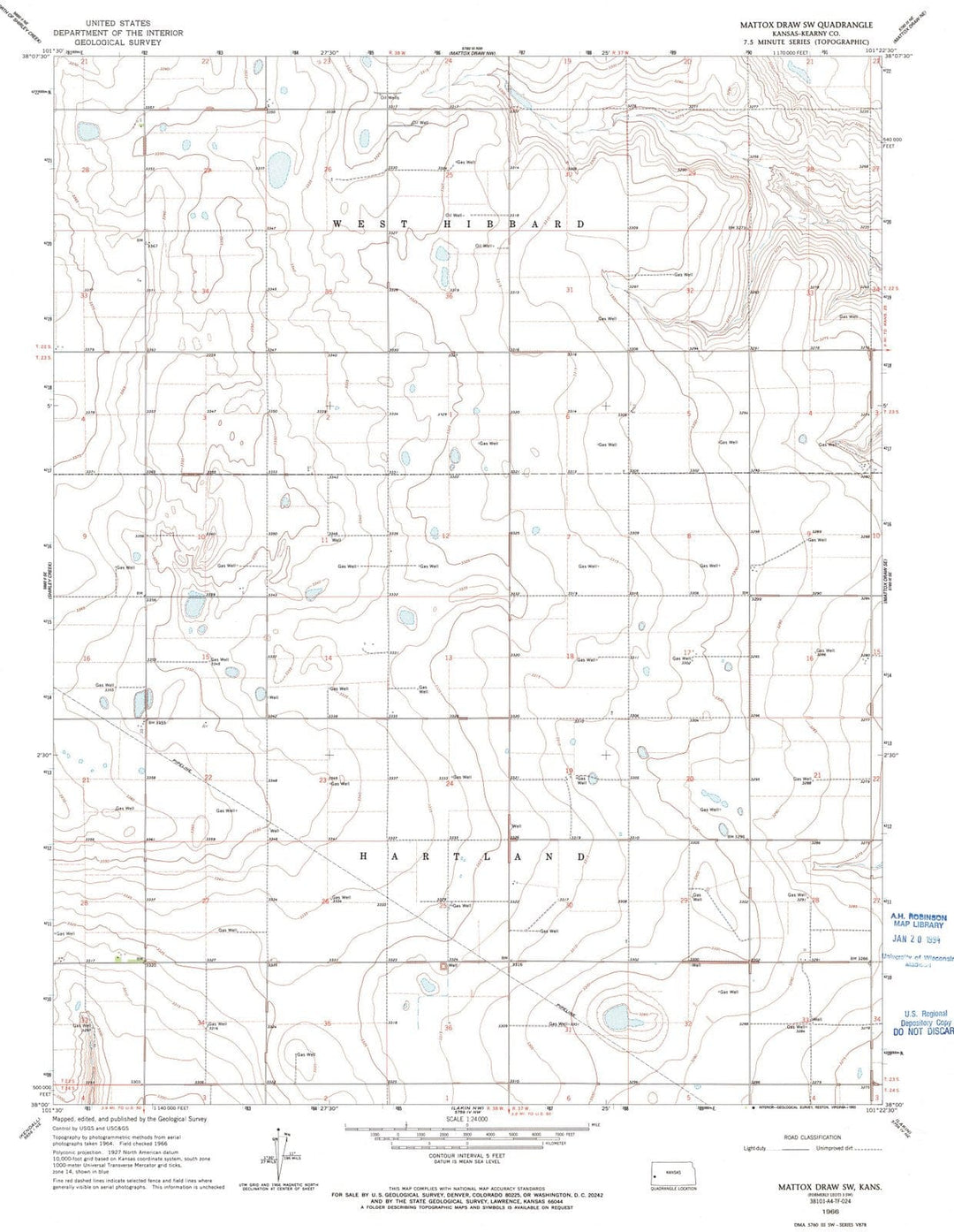 1966 Mattoxraw, KS - Kansas - USGS Topographic Map v2