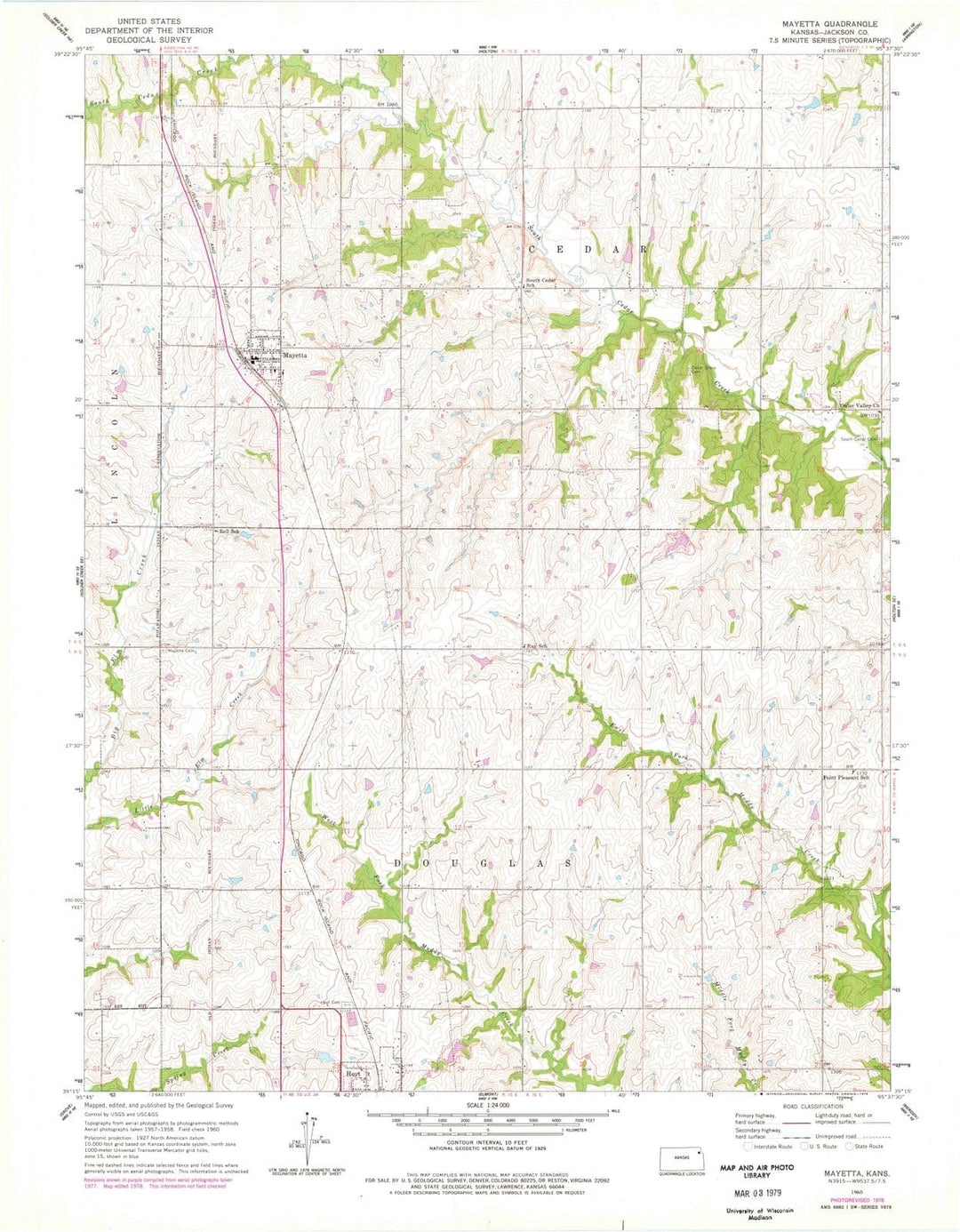 1960 Mayetta, KS - Kansas - USGS Topographic Map