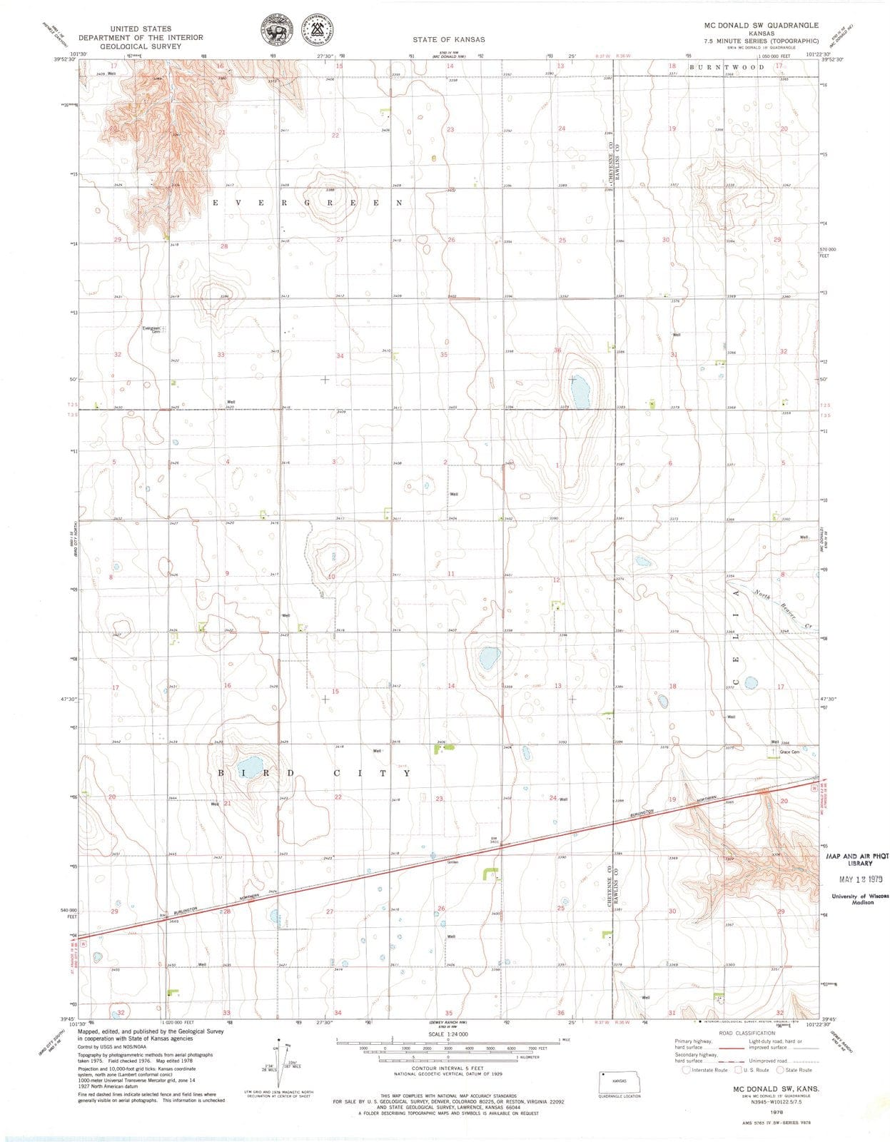 1978 Mconald, KS - Kansas - USGS Topographic Map v3