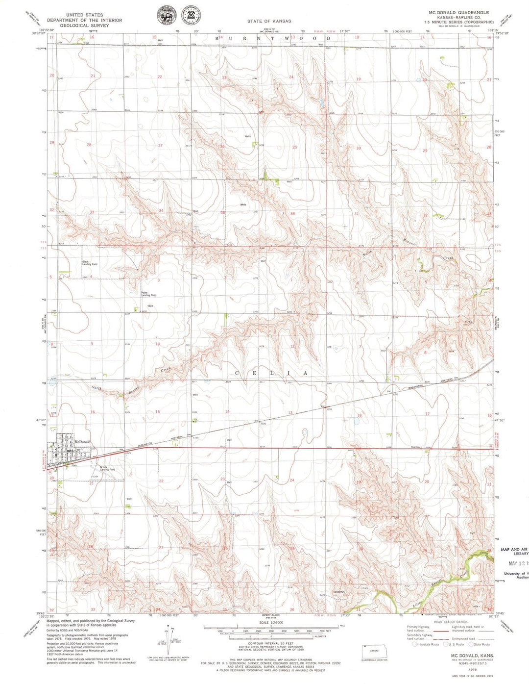 1978 Mconald, KS - Kansas - USGS Topographic Map v4