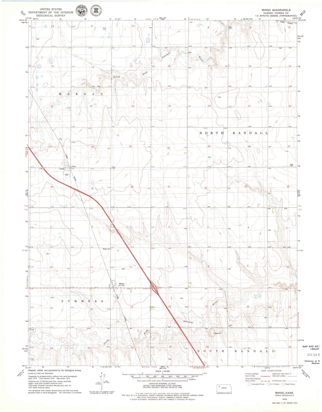 1979 Mingo, KS - Kansas - USGS Topographic Map