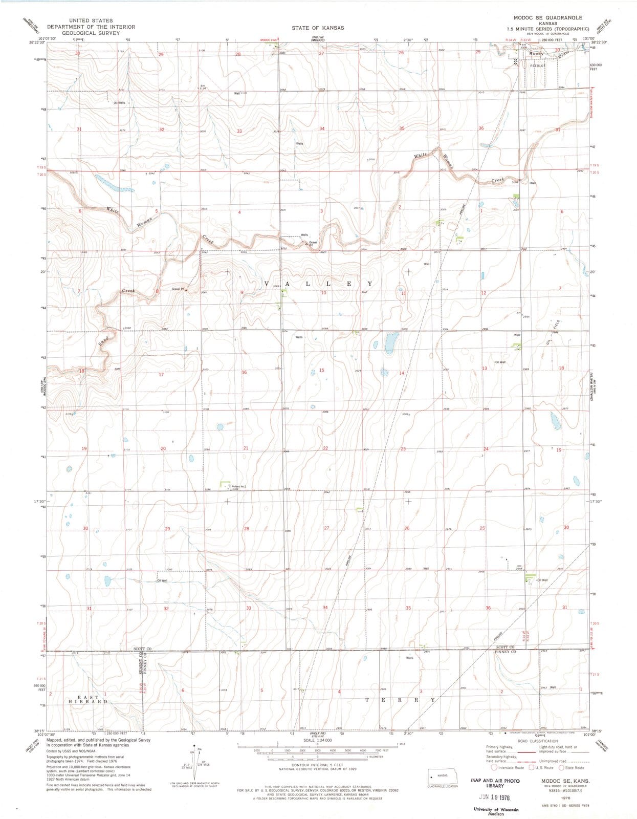 1976 Modoc, KS - Kansas - USGS Topographic Map v2