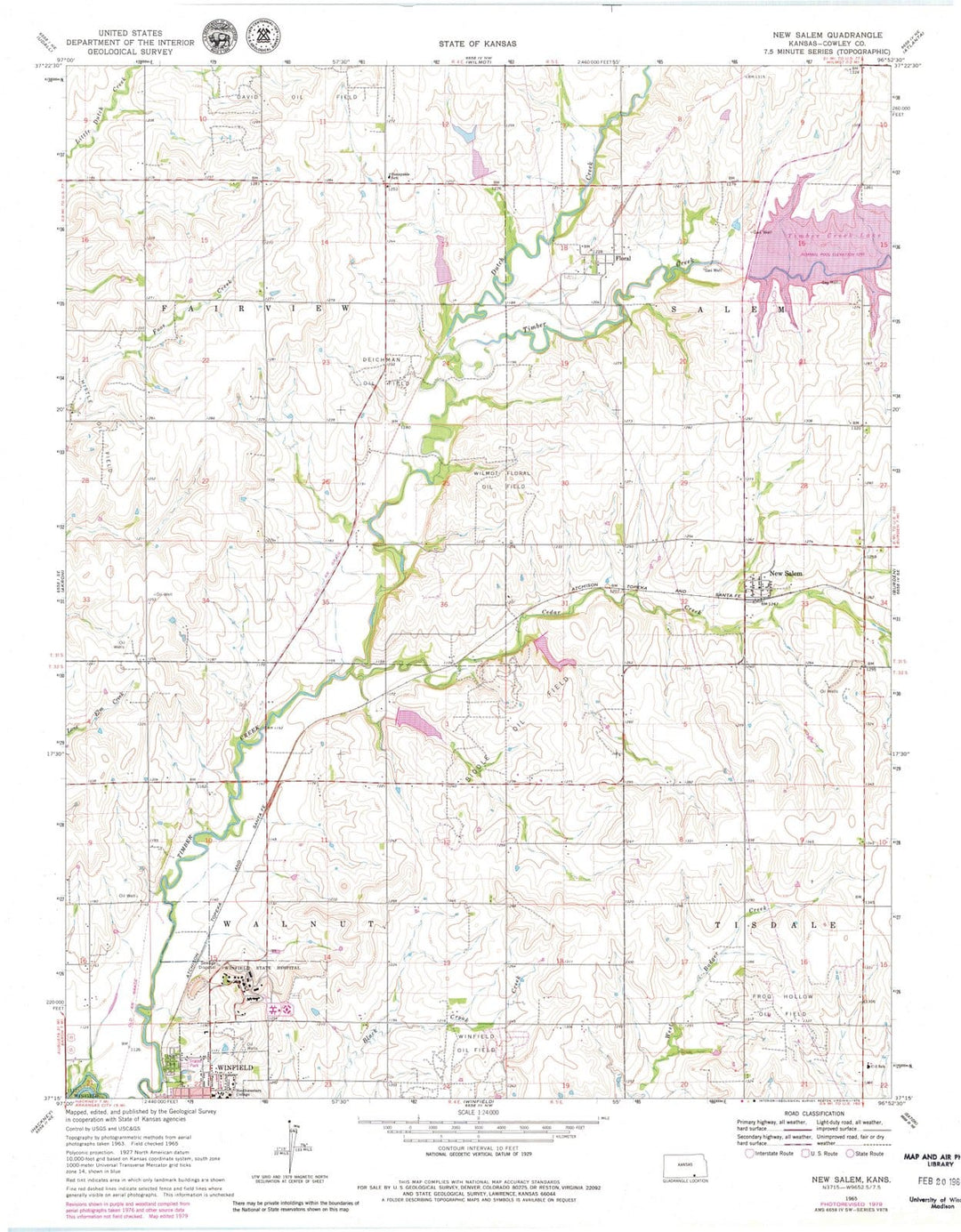 1965 New Salem, KS - Kansas - USGS Topographic Map