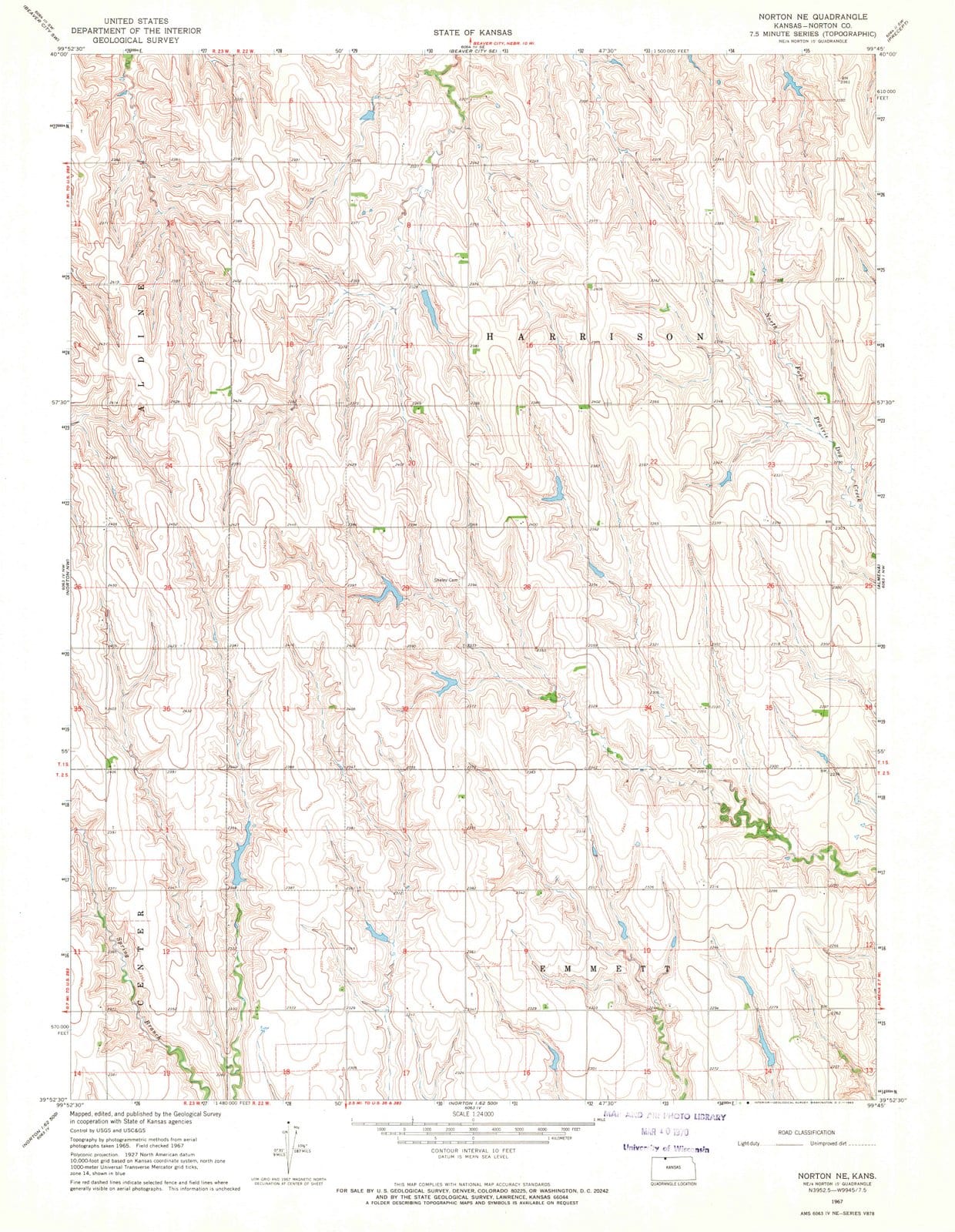 1967 Norton, KS - Kansas - USGS Topographic Map