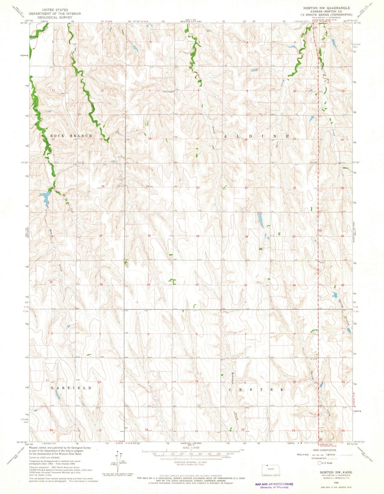 1965 Norton, KS - Kansas - USGS Topographic Map