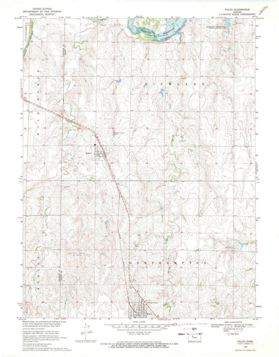 1969 Palco, KS - Kansas - USGS Topographic Map