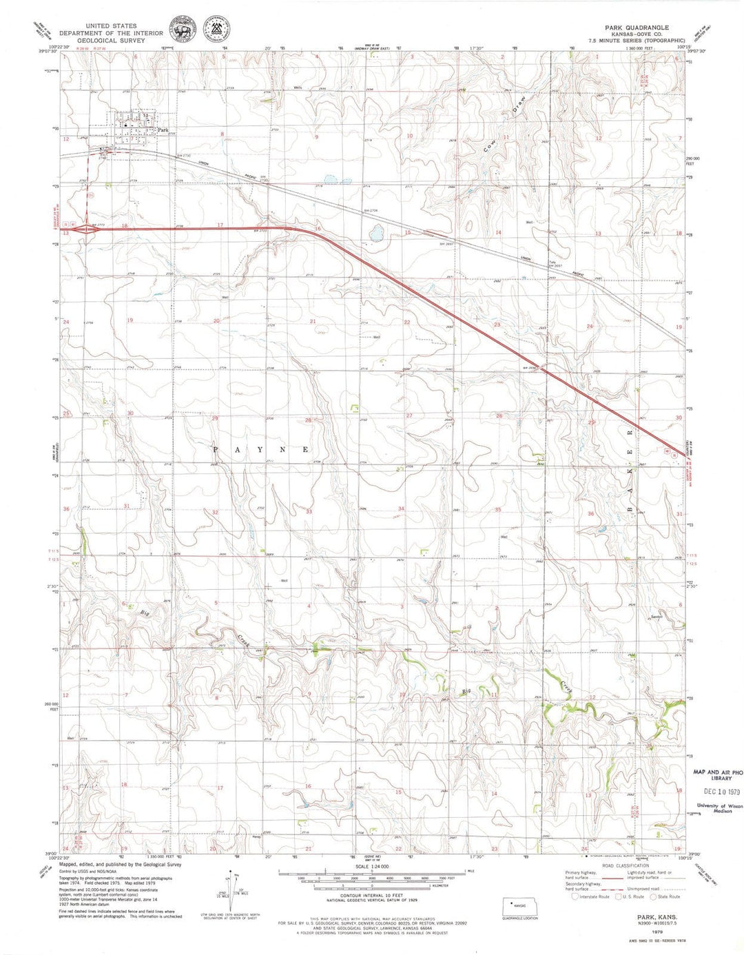 1979 Park, KS - Kansas - USGS Topographic Map