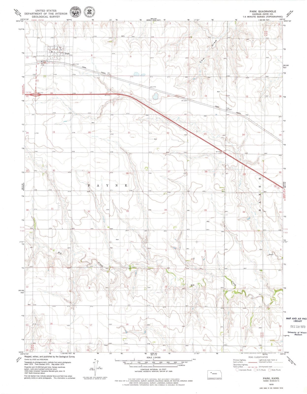 1979 Park, KS - Kansas - USGS Topographic Map