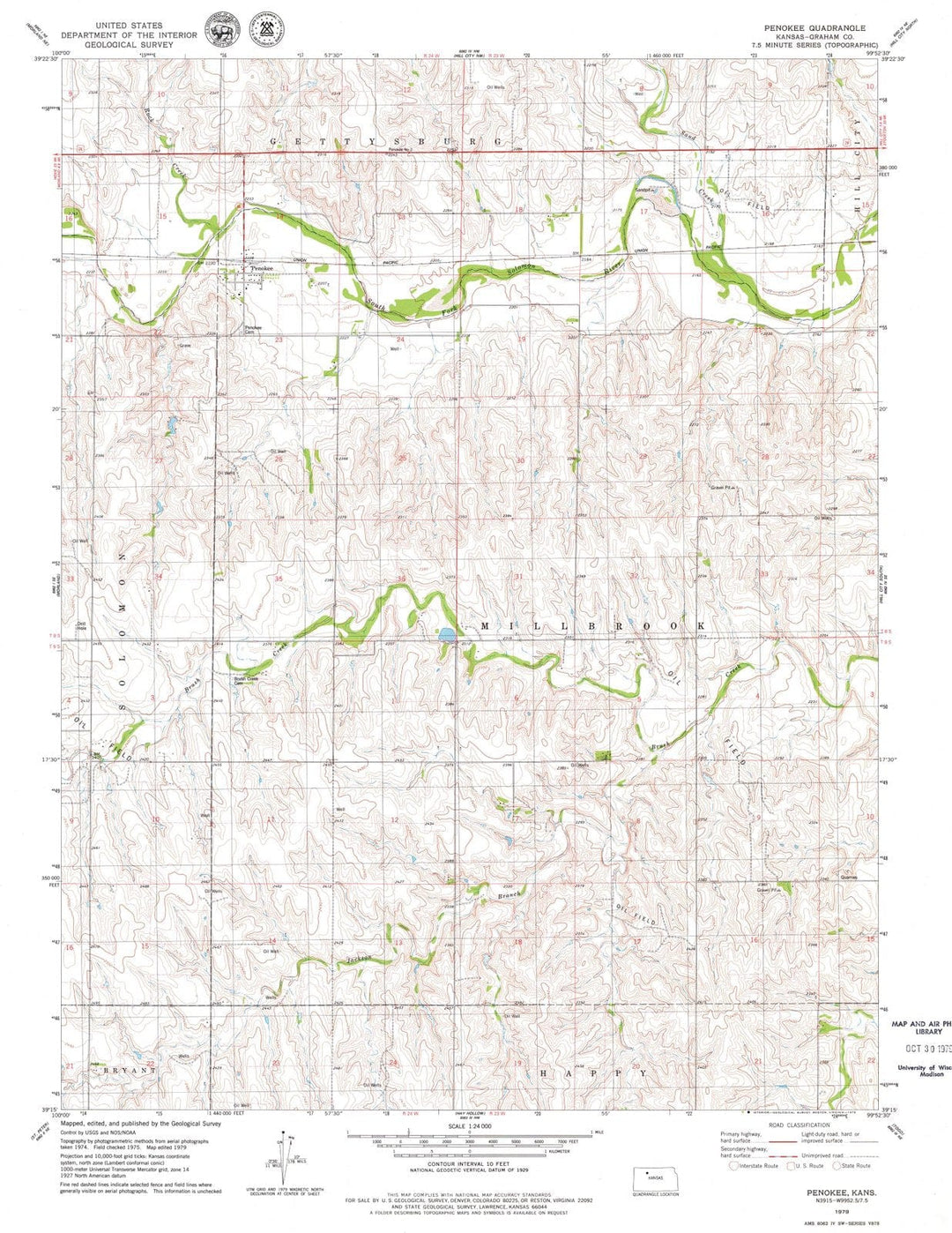 1979 Penokee, KS - Kansas - USGS Topographic Map