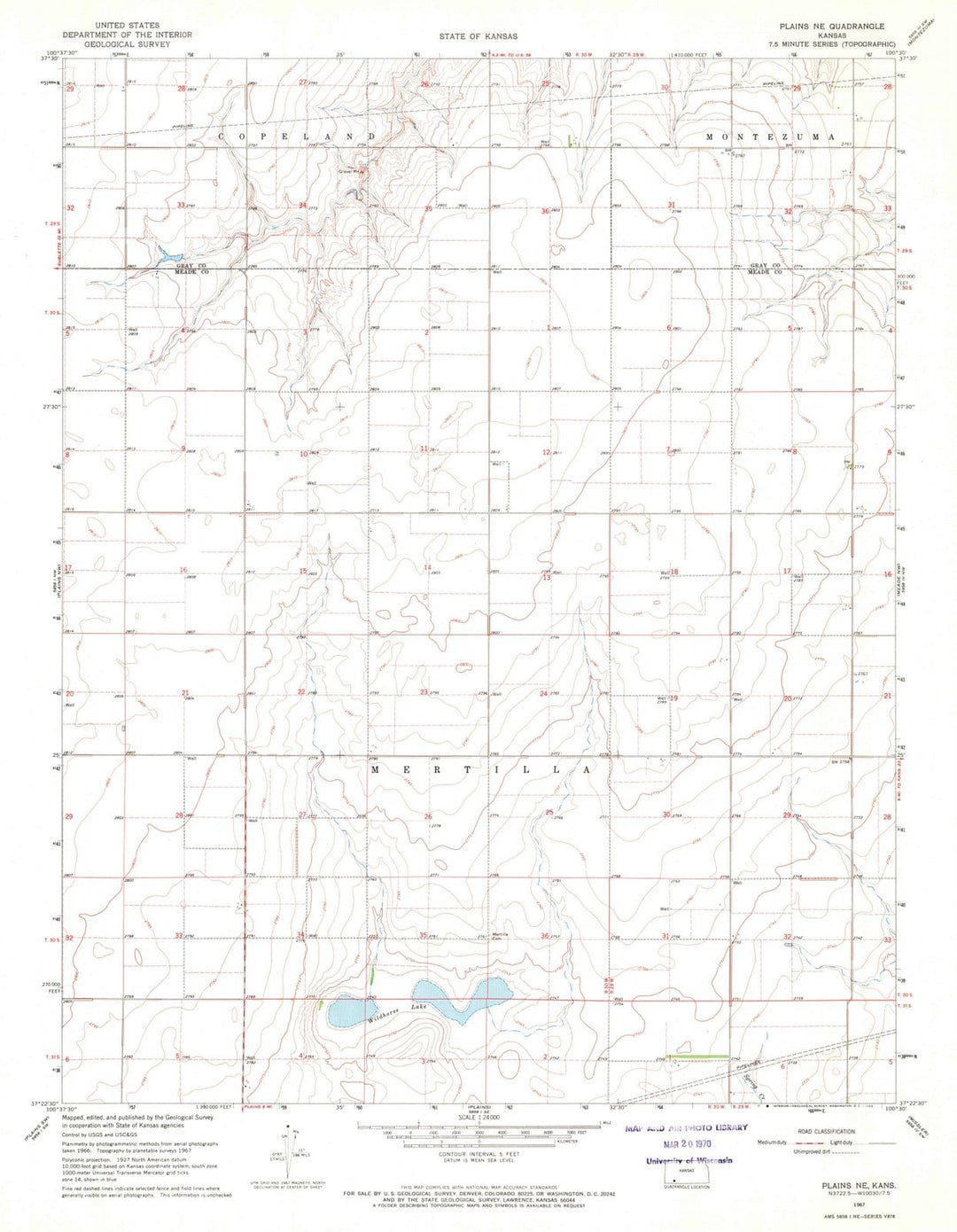 1967 Plains, KS - Kansas - USGS Topographic Map