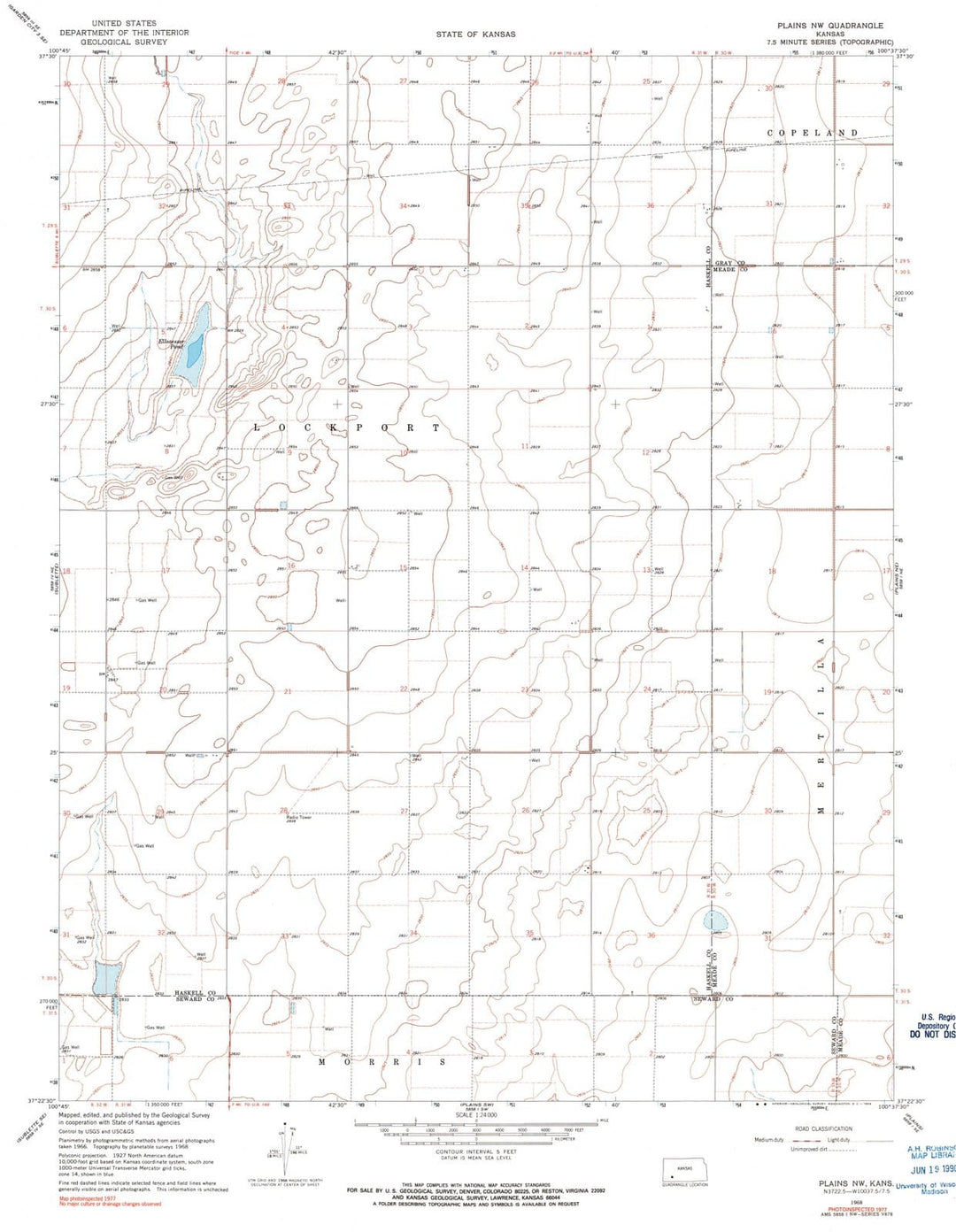 1968 Plains, KS - Kansas - USGS Topographic Map