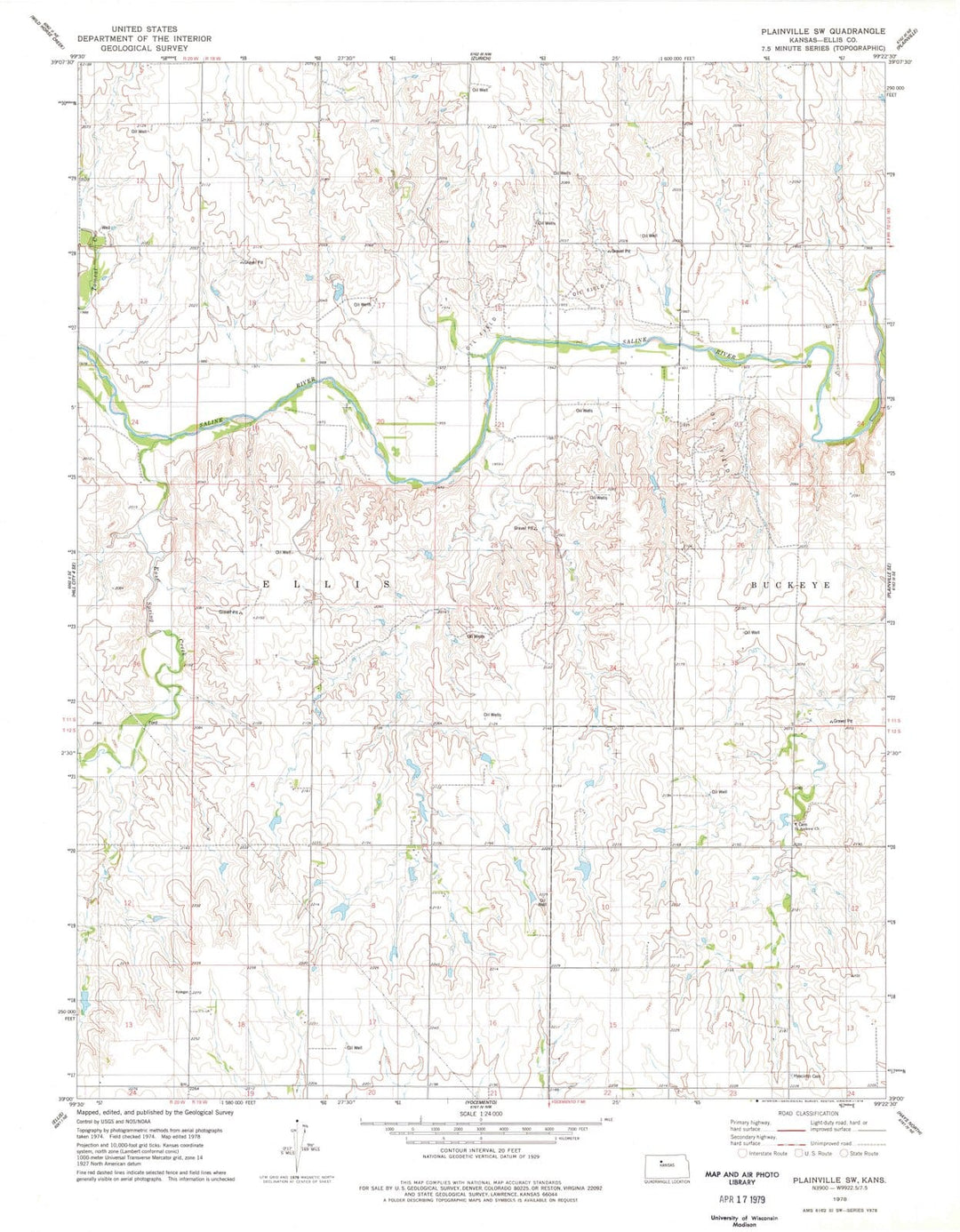 1978 Plainville, KS - Kansas - USGS Topographic Map v2