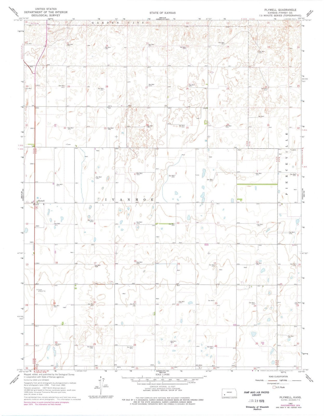 1960 Plymell, KS - Kansas - USGS Topographic Map