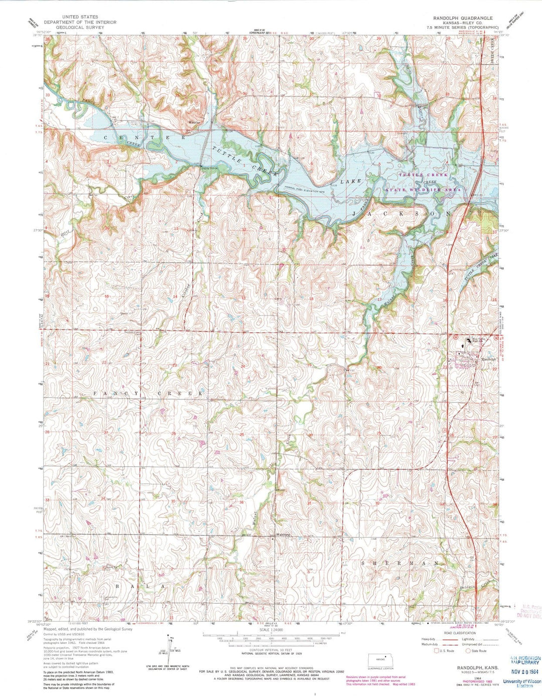 1964 Randolph, KS - Kansas - USGS Topographic Map