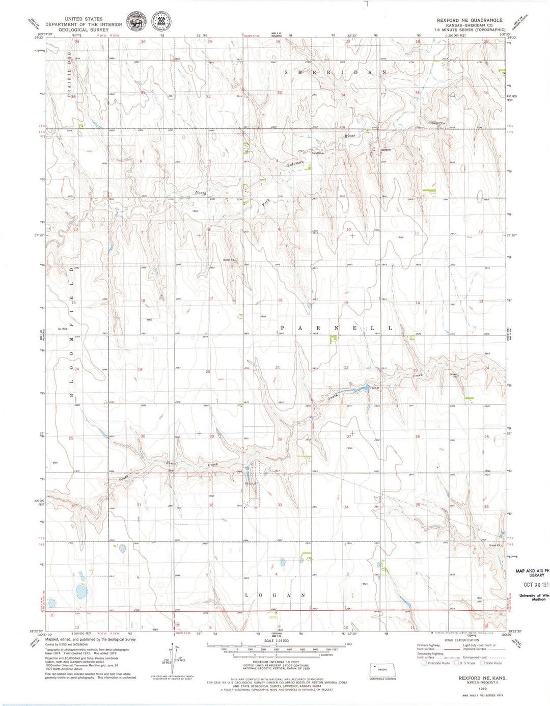 1979 Rexford, KS - Kansas - USGS Topographic Map