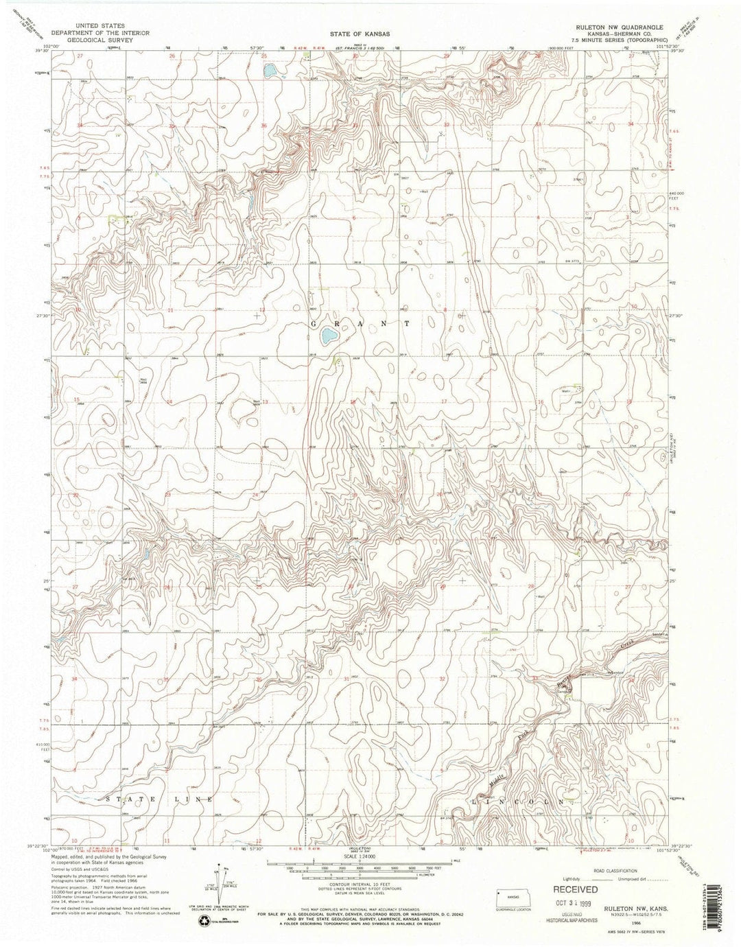 1966 Ruleton, KS - Kansas - USGS Topographic Map v2