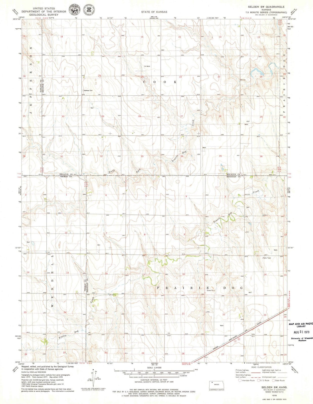 1978 Selden, KS - Kansas - USGS Topographic Map