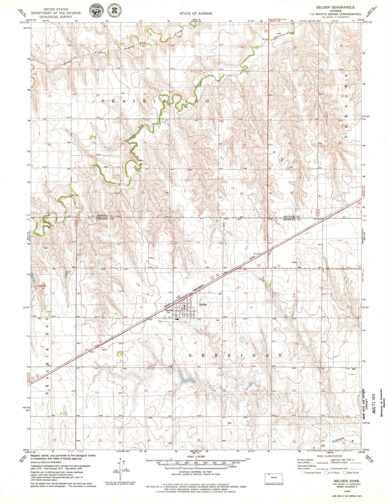 1978 Selden, KS - Kansas - USGS Topographic Map v2