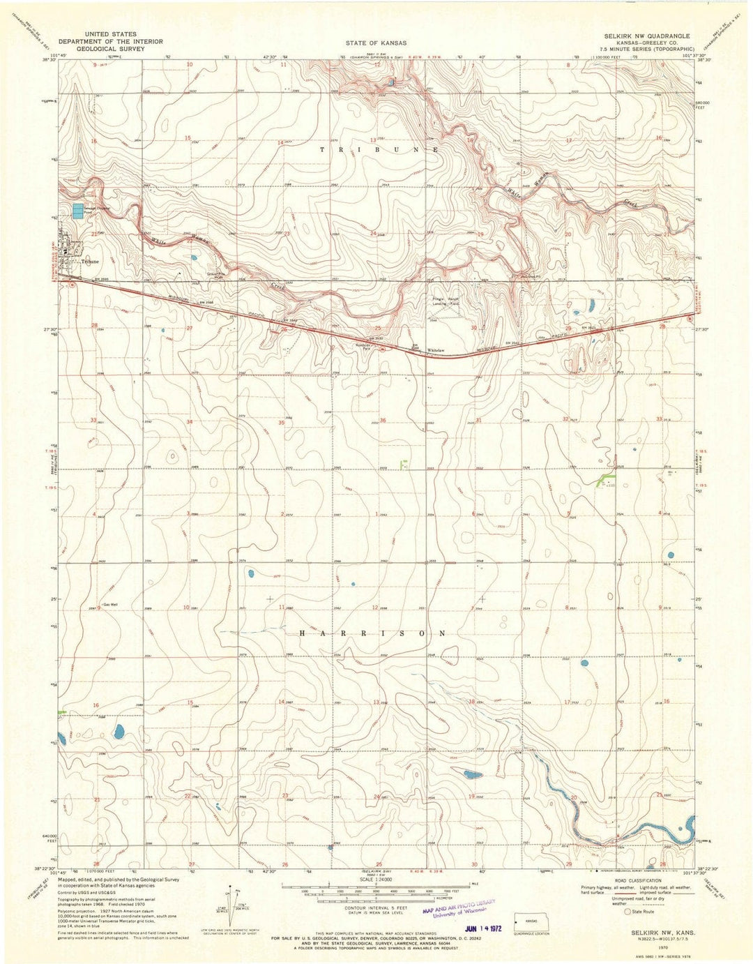 1970 Selkirk, KS - Kansas - USGS Topographic Map