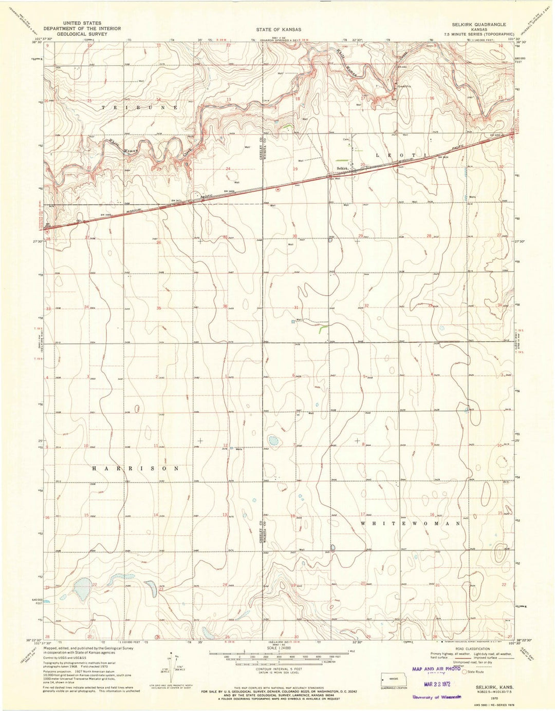 1970 Selkirk, KS - Kansas - USGS Topographic Map v4