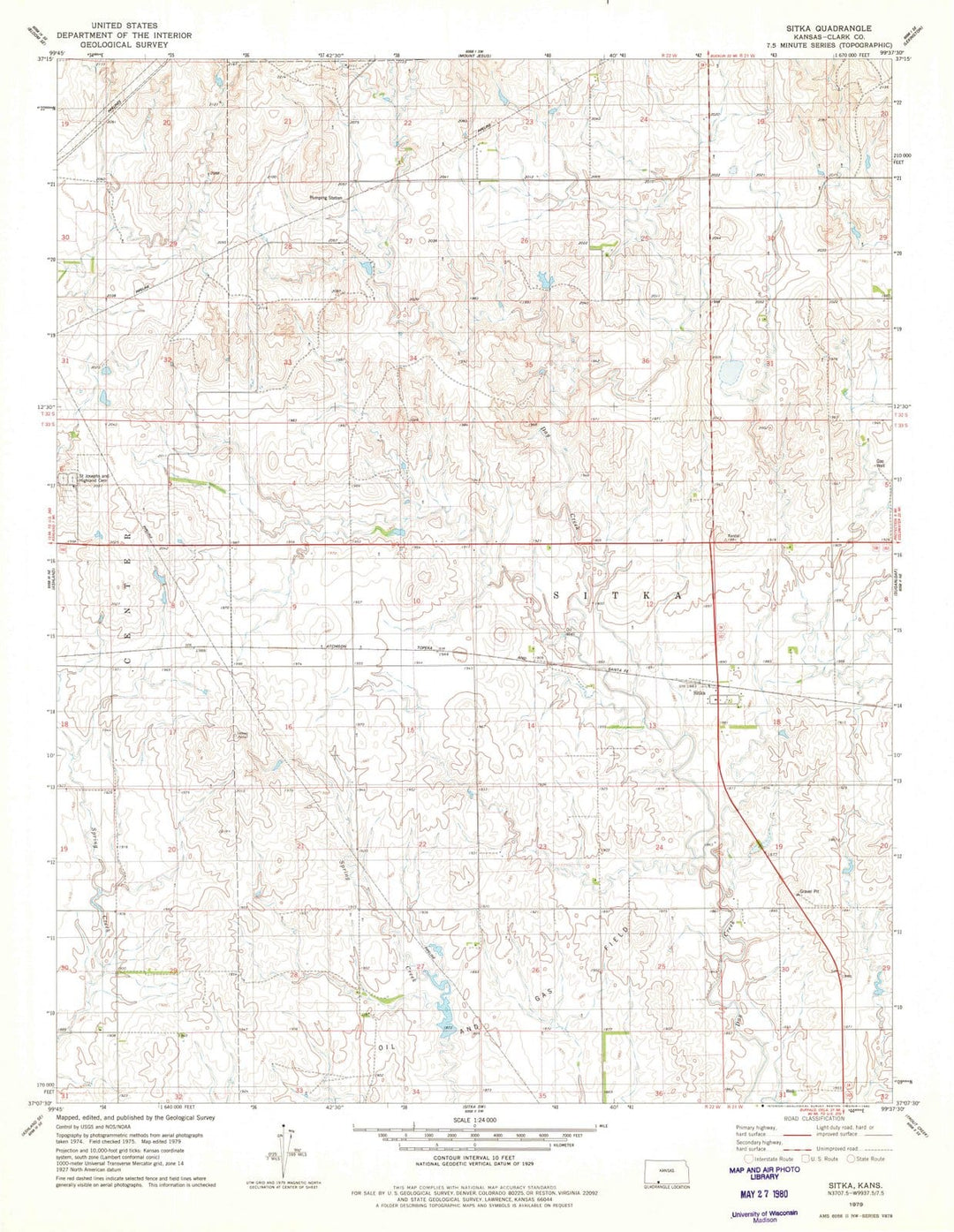 1979 Sitka, KS - Kansas - USGS Topographic Map v2