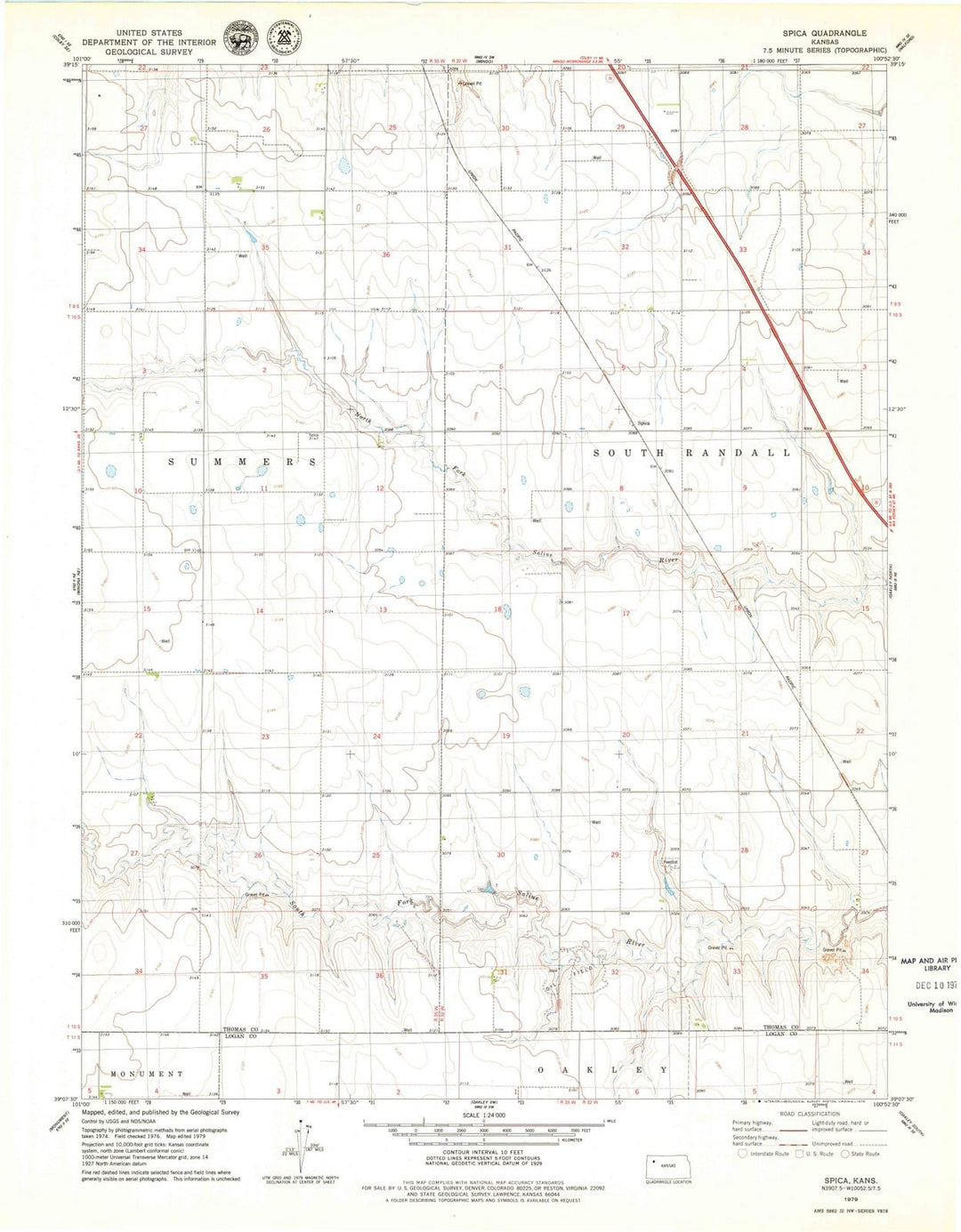 1979 Spica, KS - Kansas - USGS Topographic Map