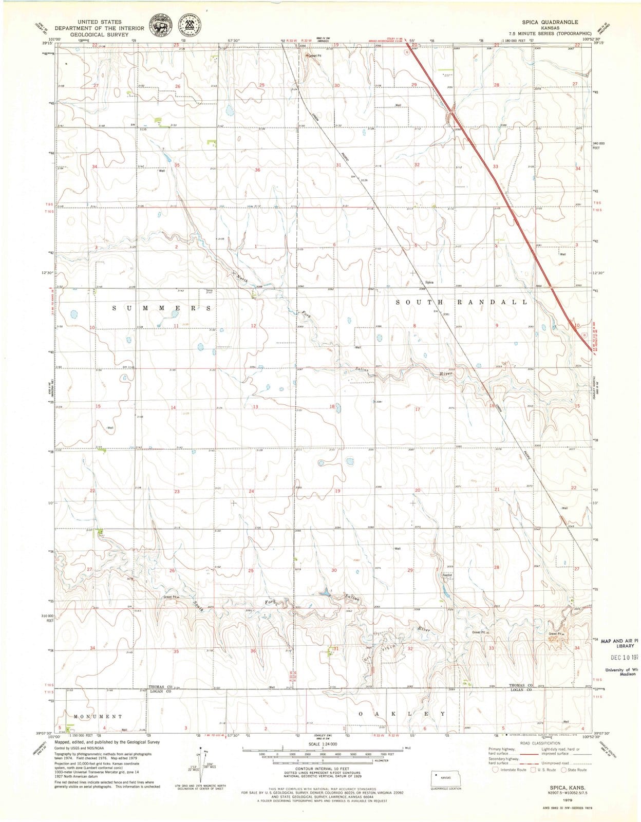 1979 Spica, KS - Kansas - USGS Topographic Map