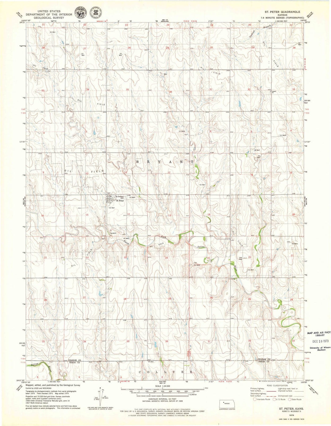 1979 St Peter, KS - Kansas - USGS Topographic Map