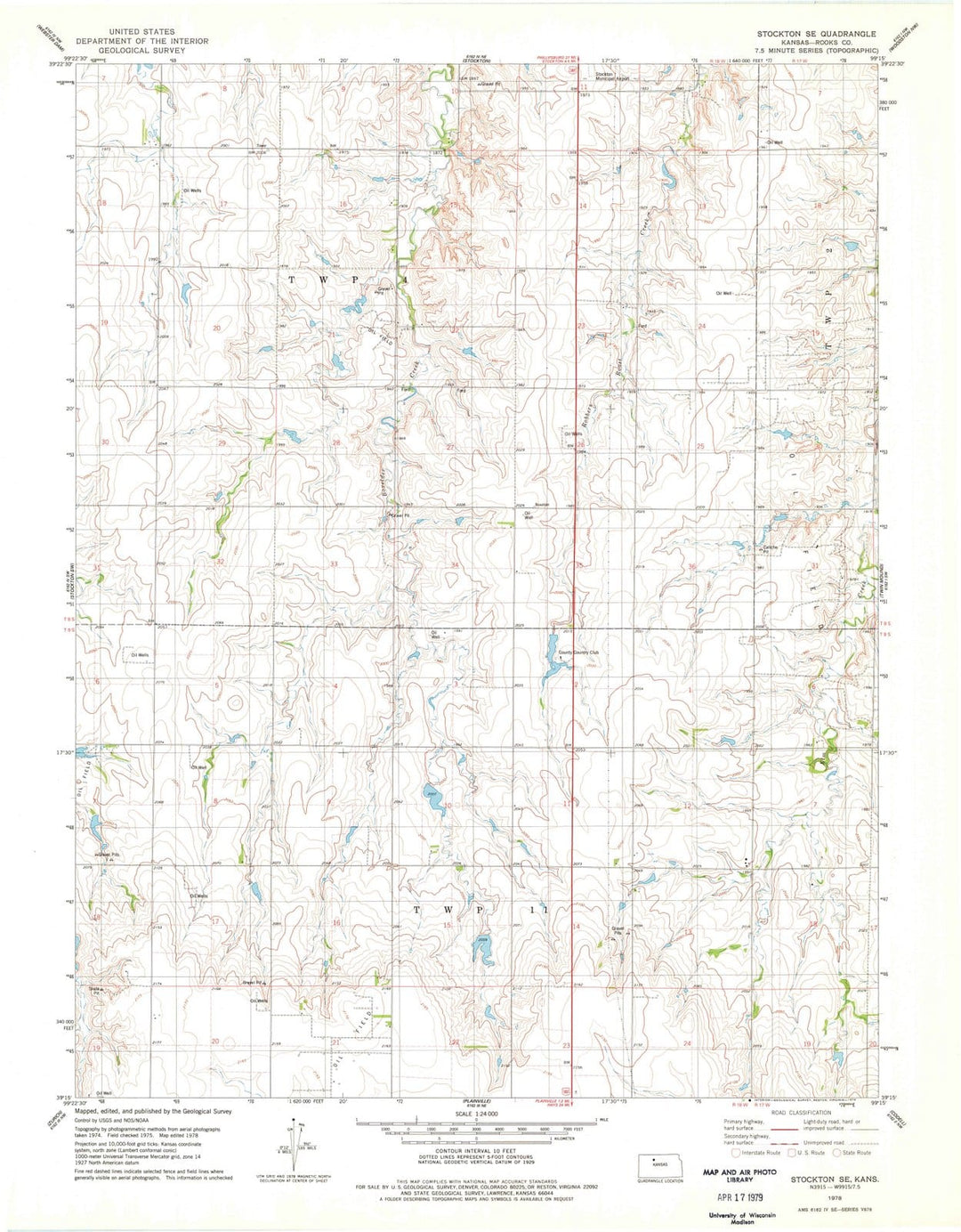 1978 Stockton, KS - Kansas - USGS Topographic Map