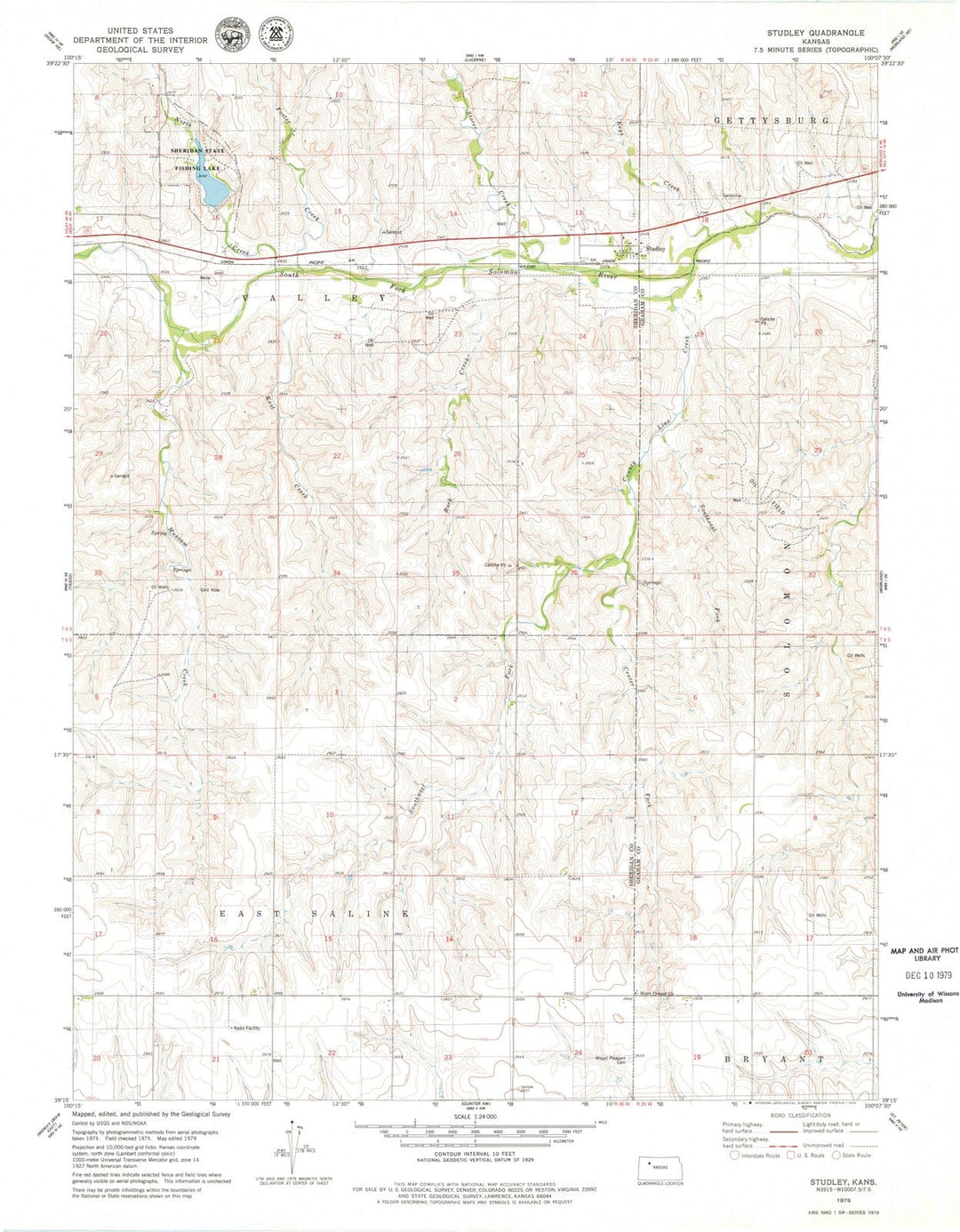 1979 Studley, KS - Kansas - USGS Topographic Map