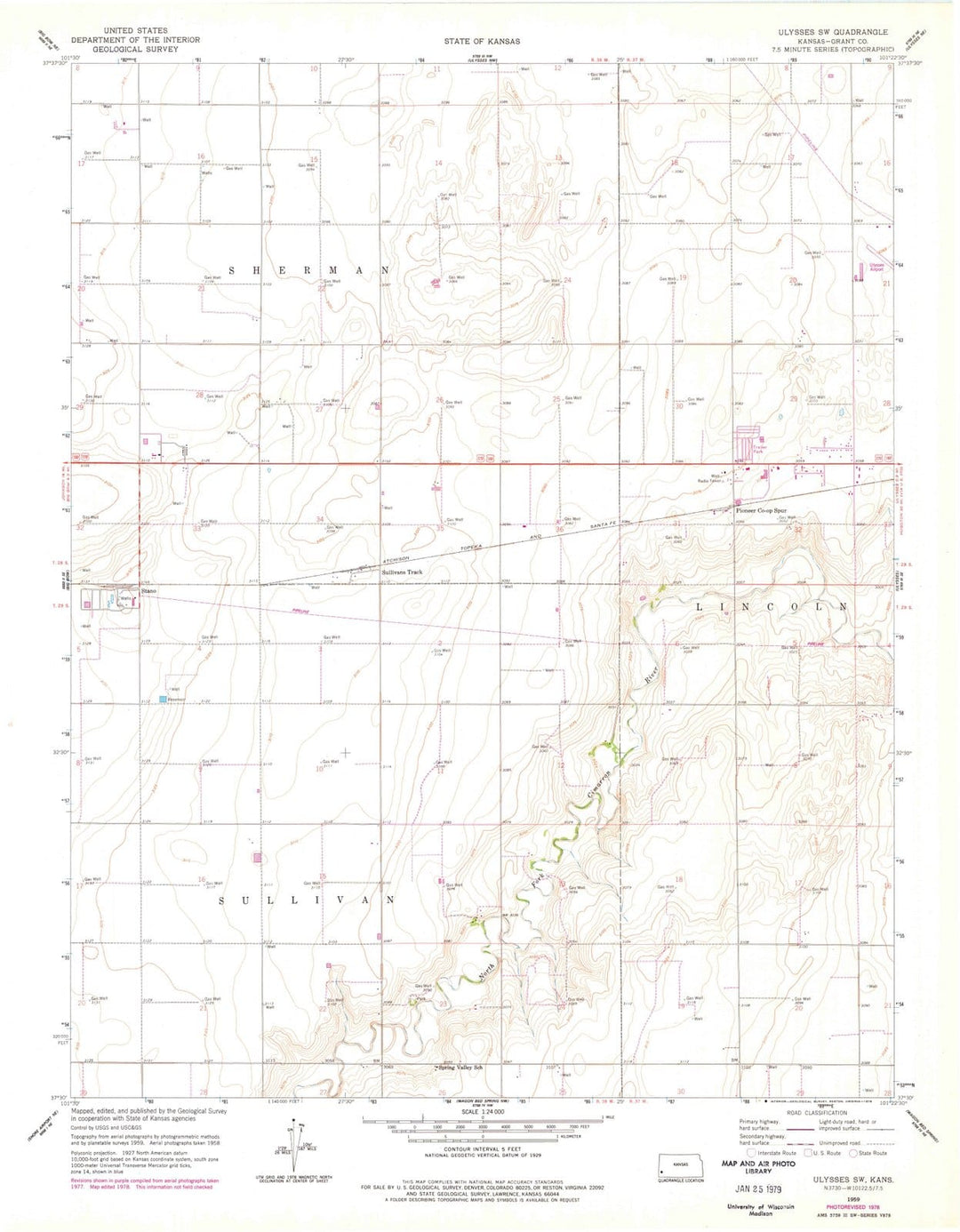 1959 Ulysses, KS - Kansas - USGS Topographic Map v3