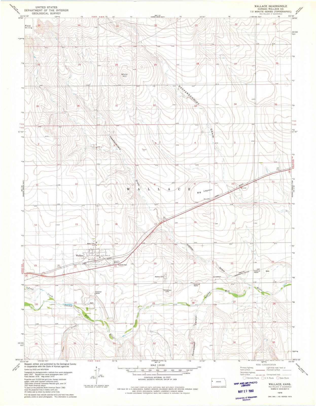 1979 Wallace, KS - Kansas - USGS Topographic Map