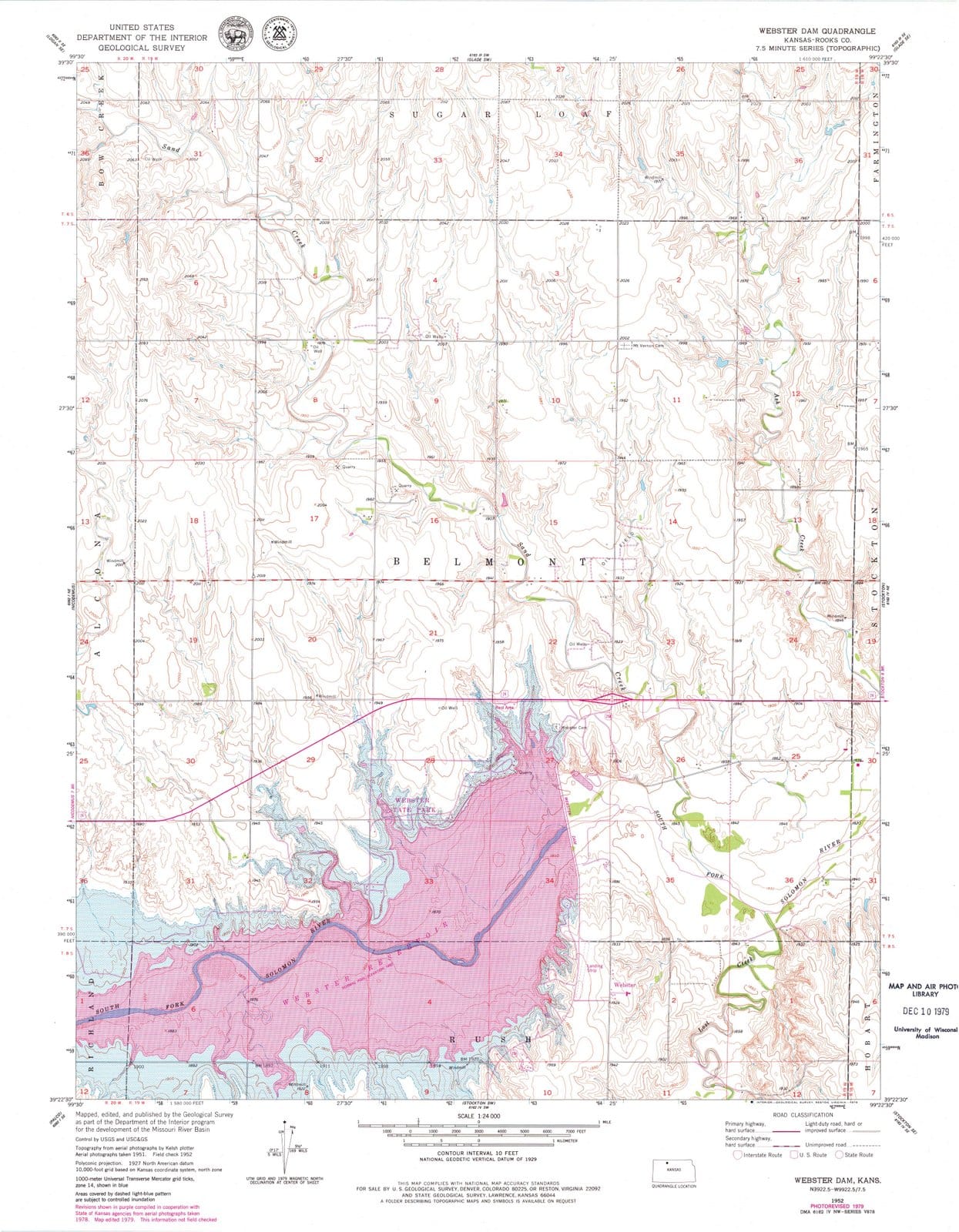 1952 Websteram, KS - Kansas - USGS Topographic Map