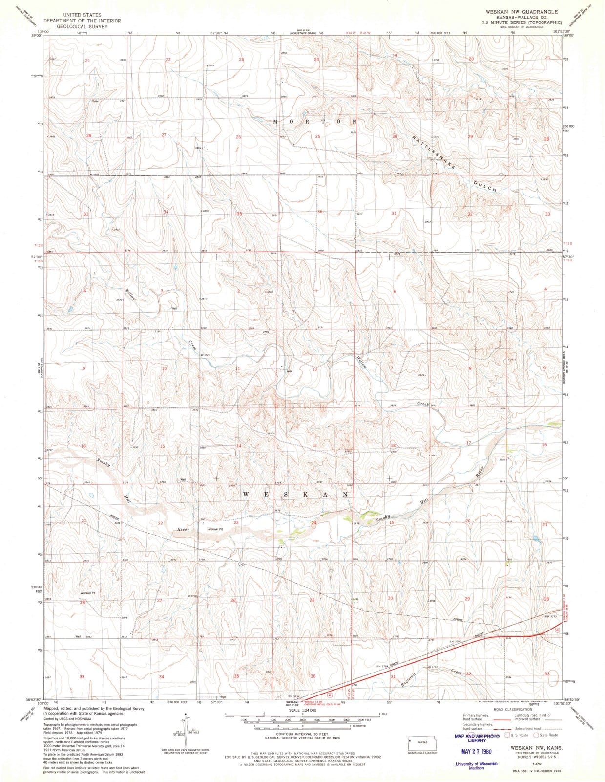 1979 Weskan, KS - Kansas - USGS Topographic Map