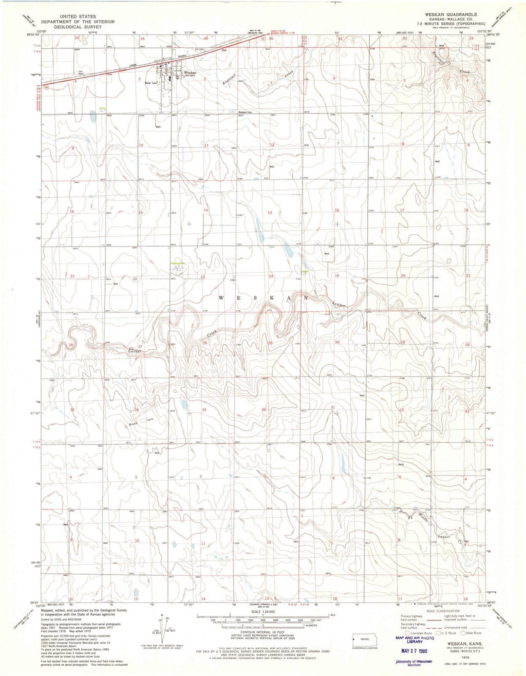 1979 Weskan, KS - Kansas - USGS Topographic Map v2