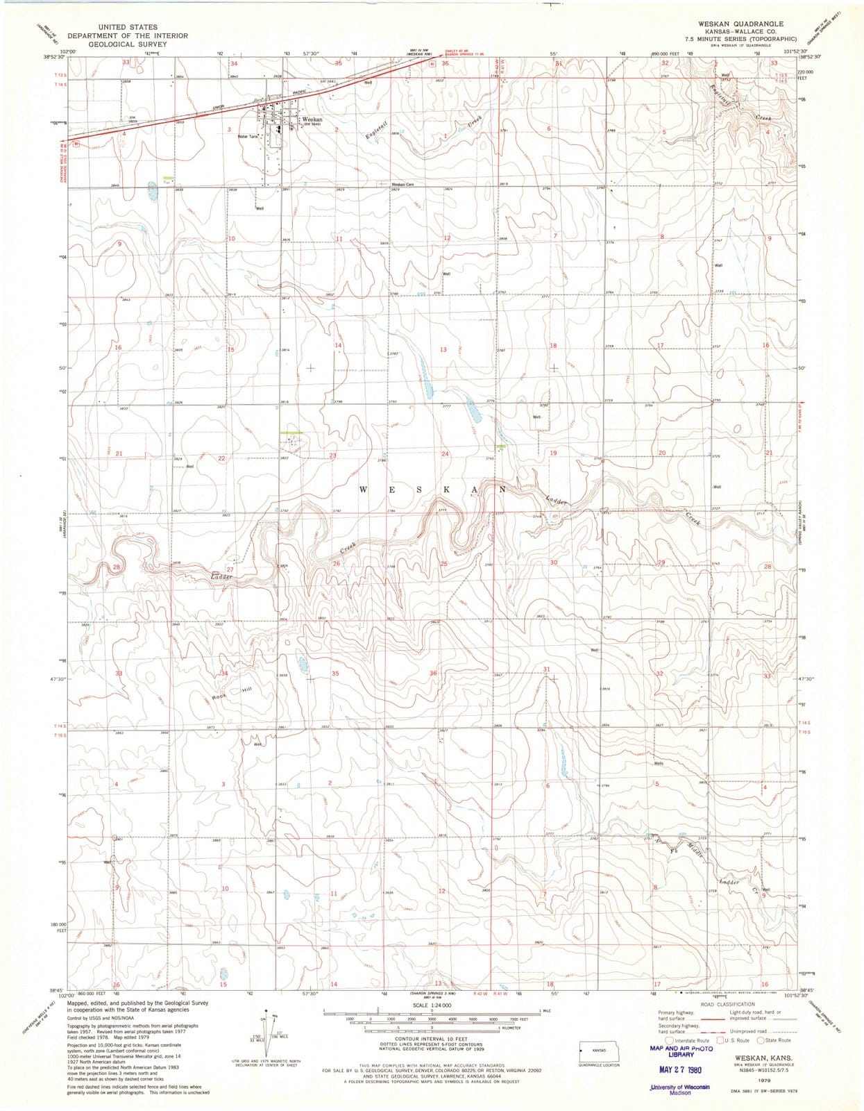 1979 Weskan, KS - Kansas - USGS Topographic Map v2