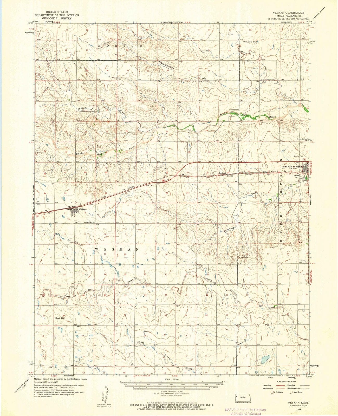 1959 Weskan, KS - Kansas - USGS Topographic Map